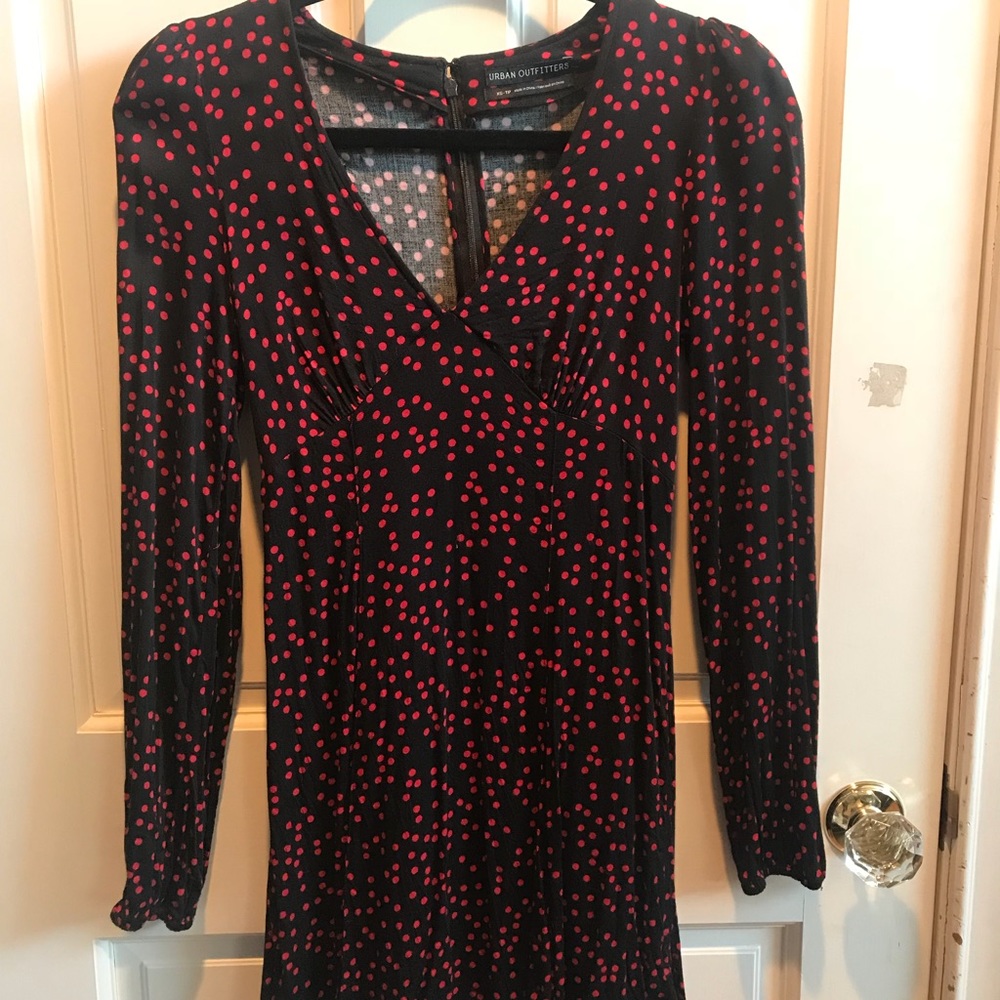Urban Outfitters Polka Dot Long Sleeve Mini SizeXS
